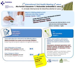 [:es]II Jornada Internacional de Salud Bucodental[:] @ Salón de Actos del Hospital de Eibar